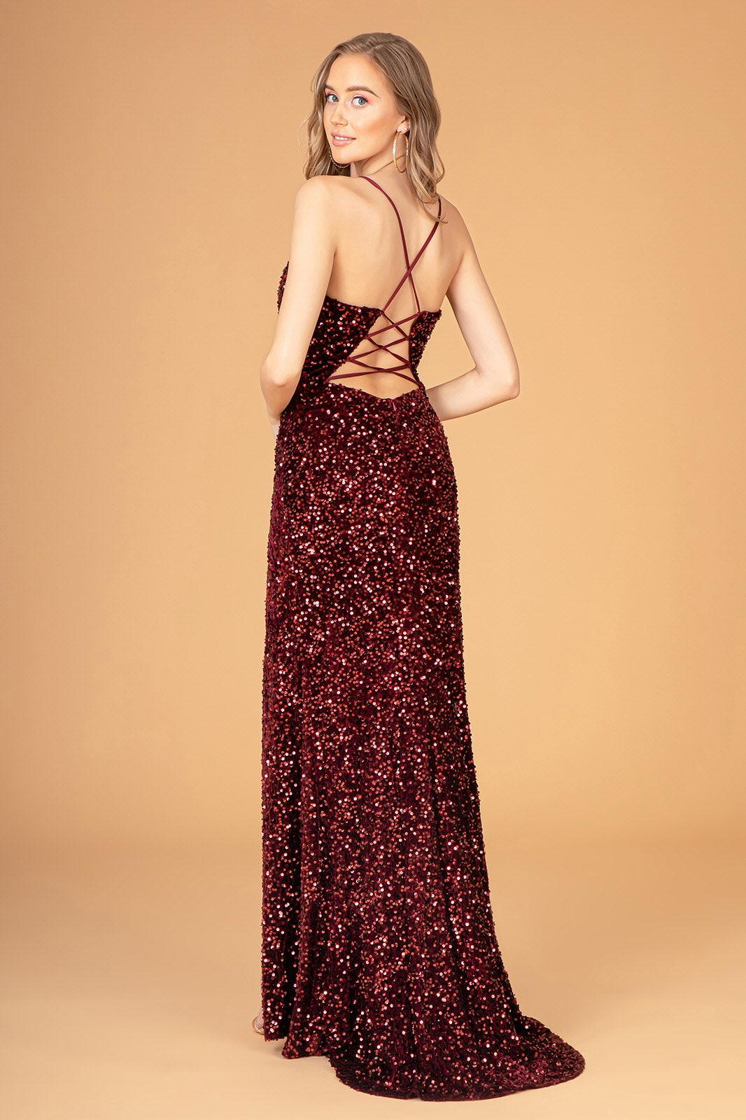 Long Spaghetti Strap Formal Prom Dress