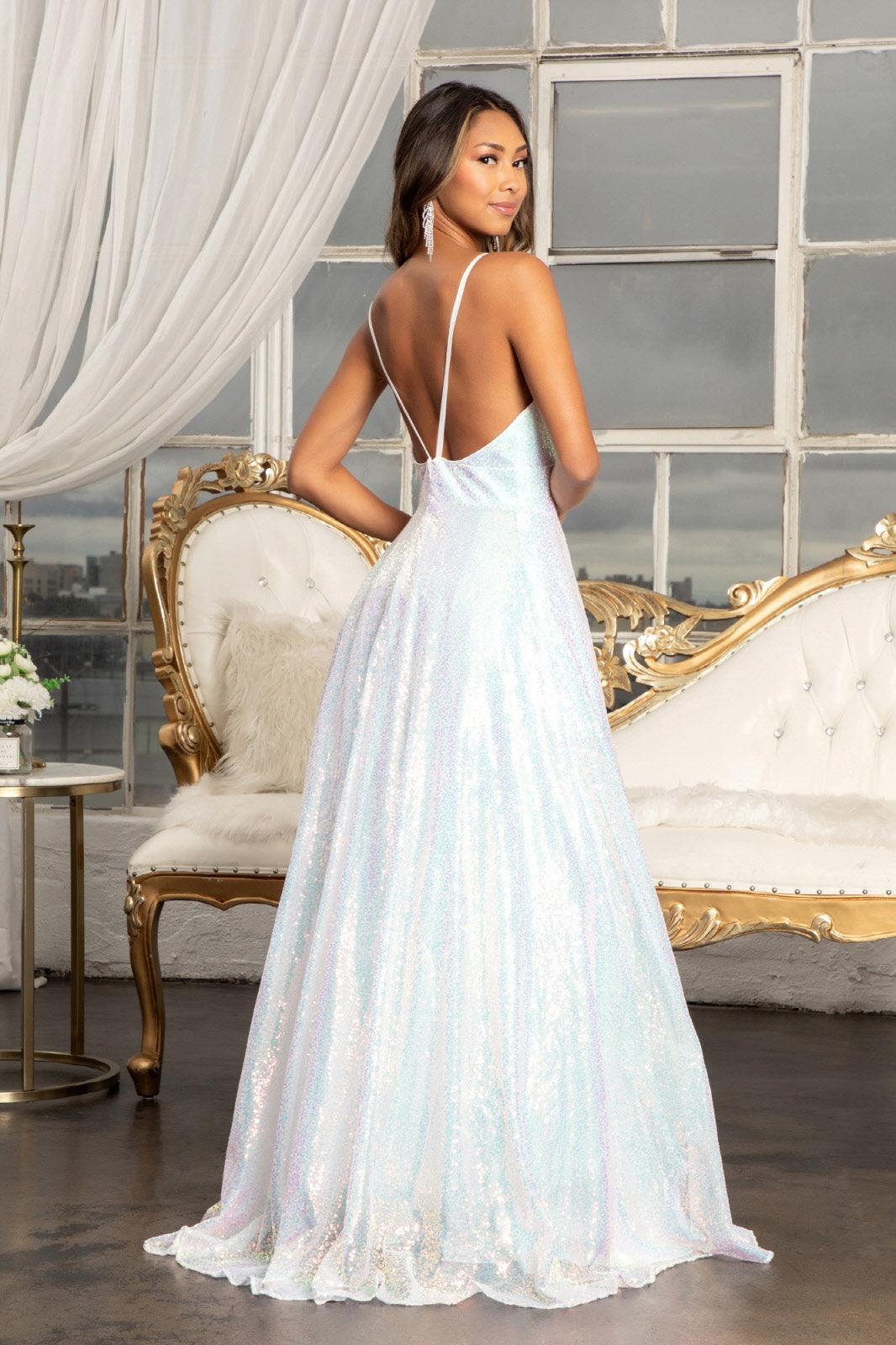 Long Spaghetti Strap Formal Prom Dress