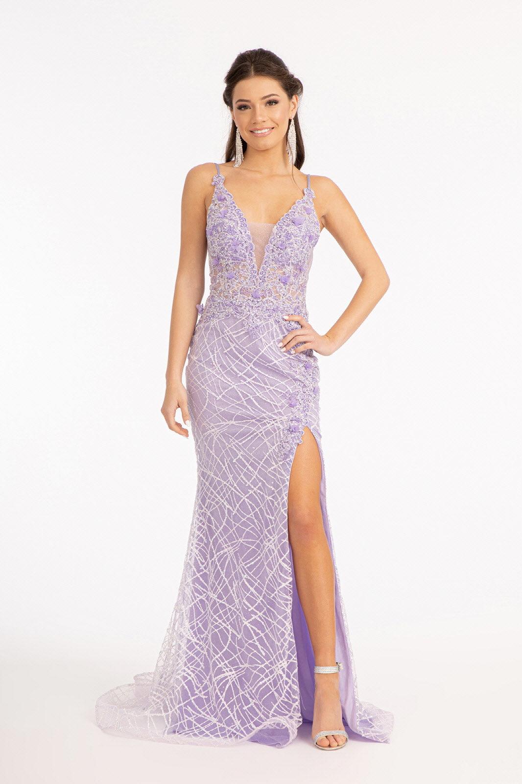 Long Spaghetti Strap Formal Prom Dress - The Dress Outlet
