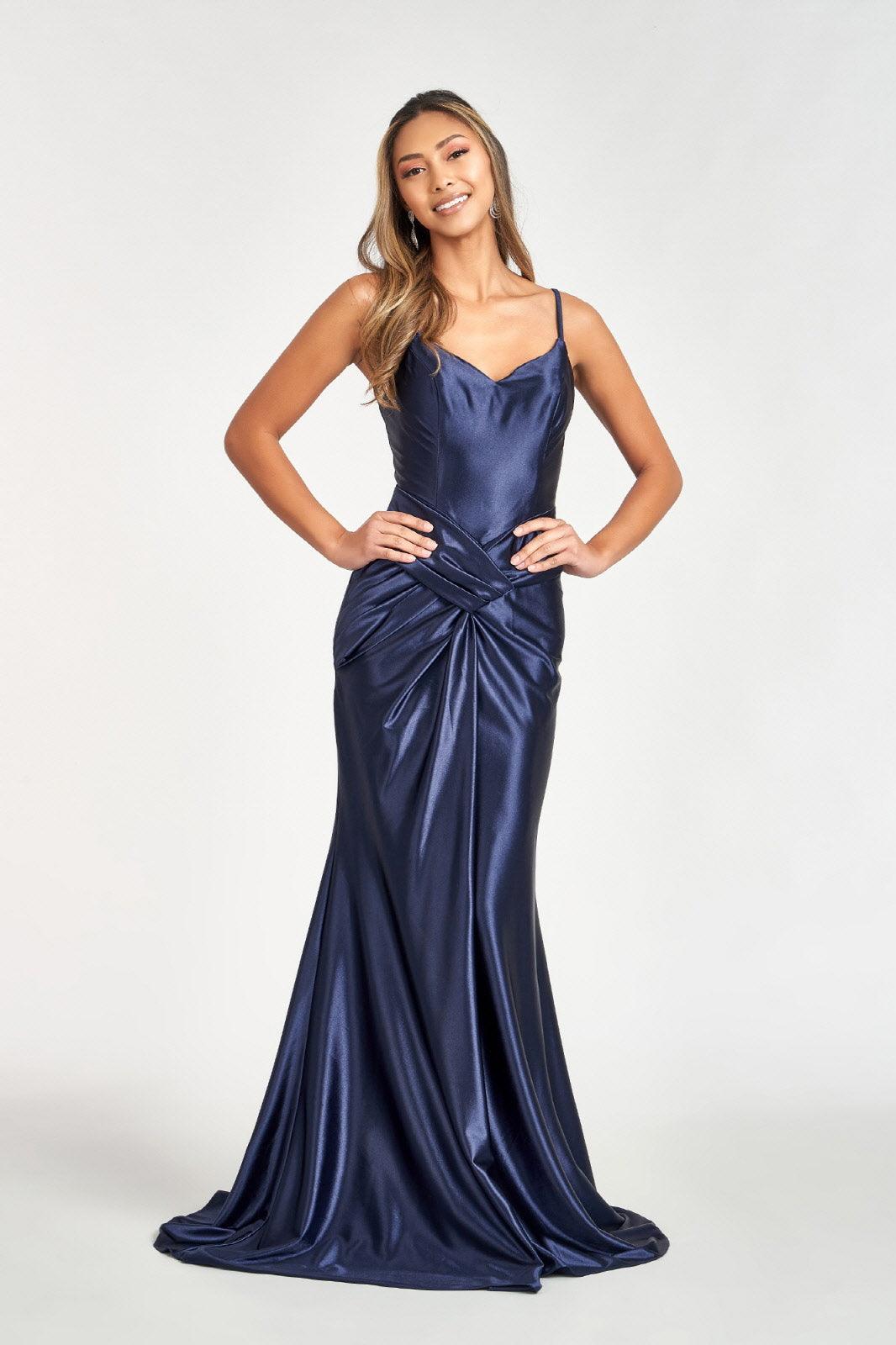 Long Spaghetti Strap Mermaid Prom Dress