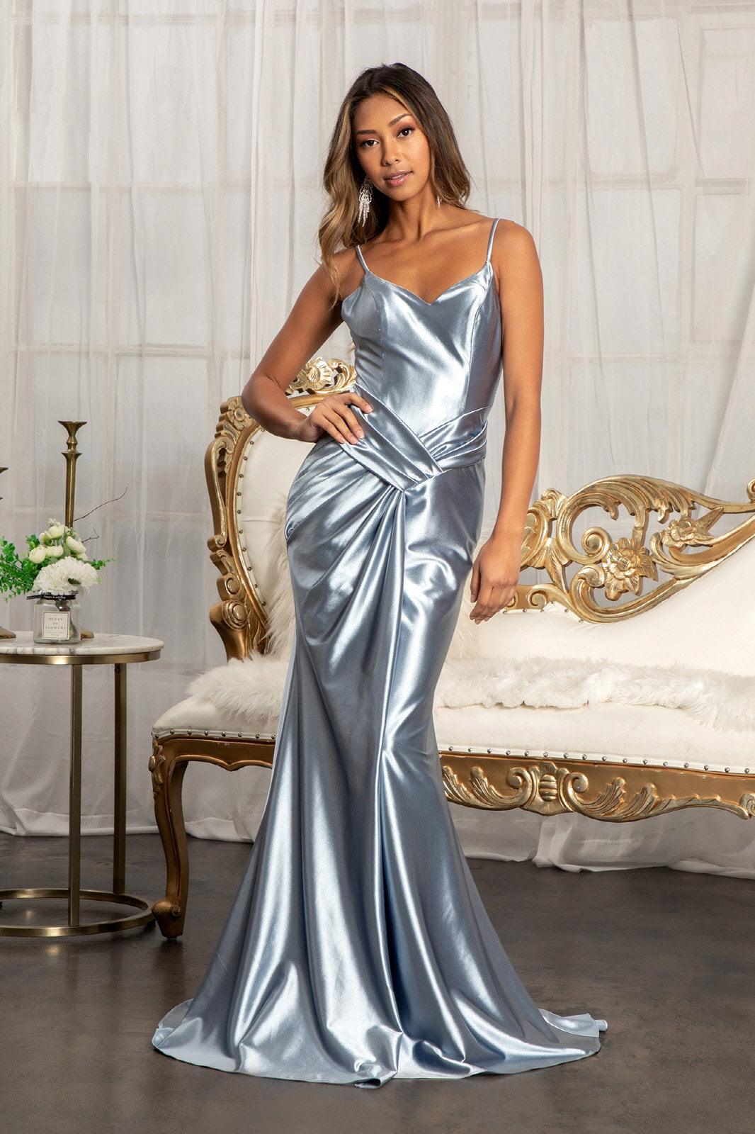 Long Spaghetti Strap Mermaid Prom Dress