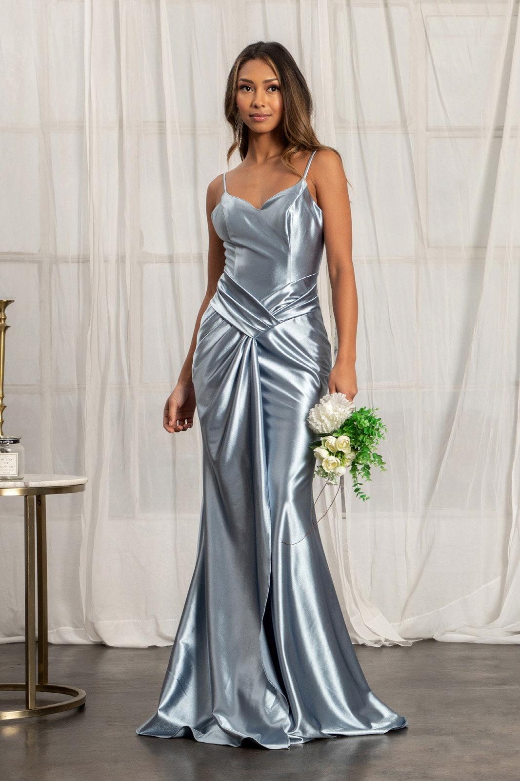 Long Spaghetti Strap Mermaid Prom Dress