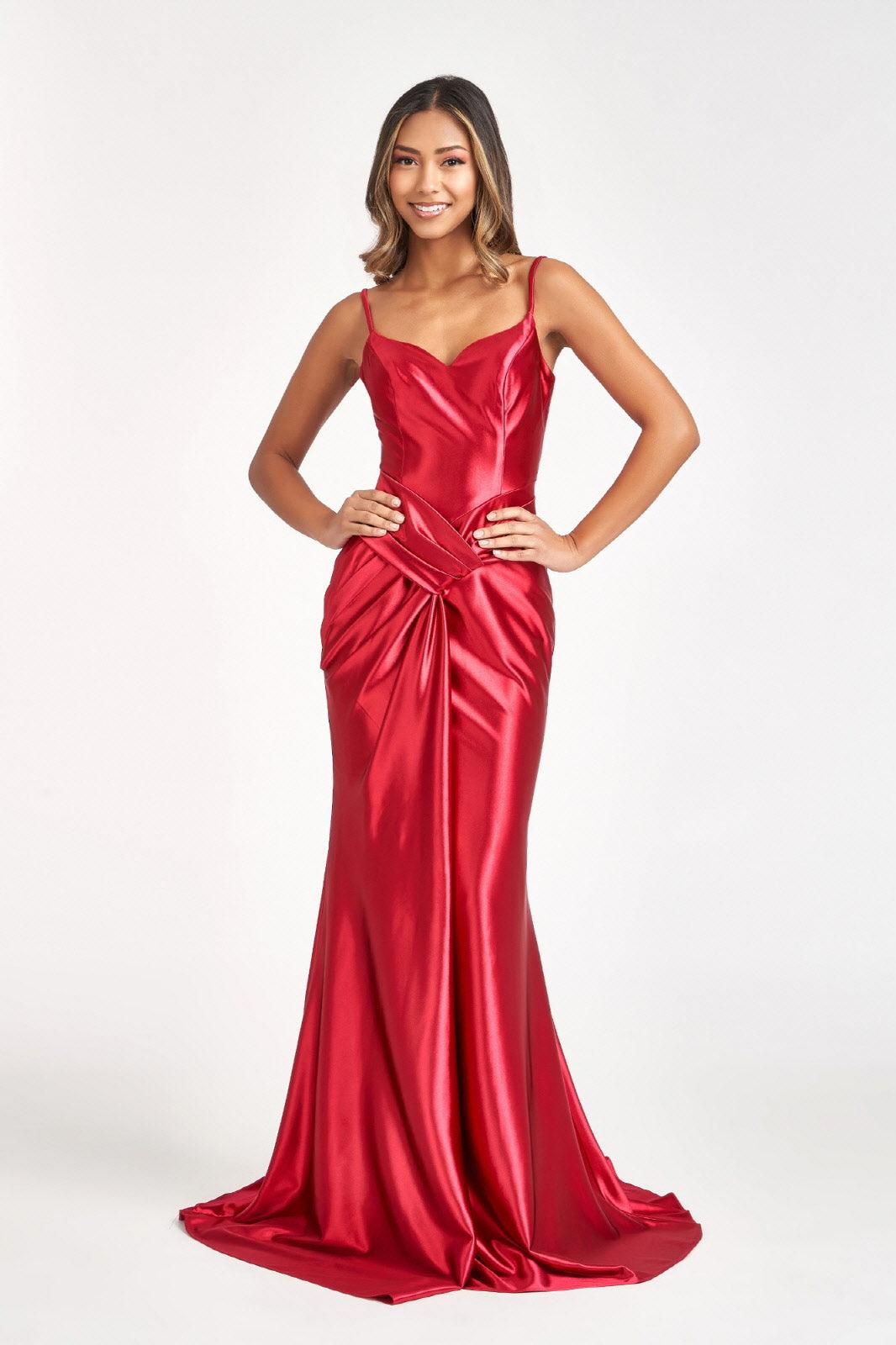 Long Spaghetti Strap Mermaid Prom Dress