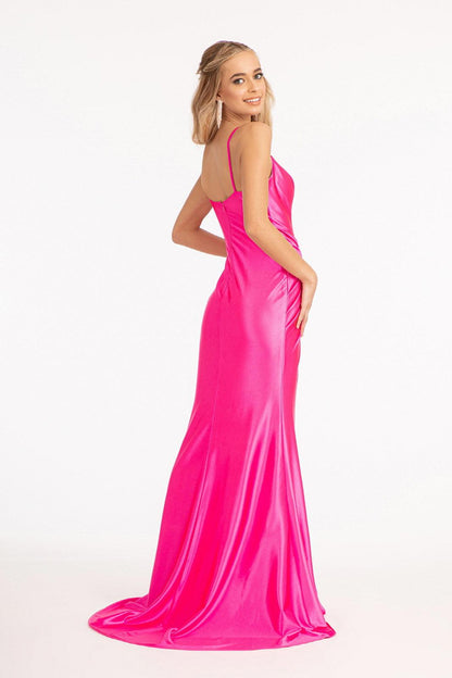 Long Spaghetti Strap Mermaid Prom Dress - The Dress Outlet