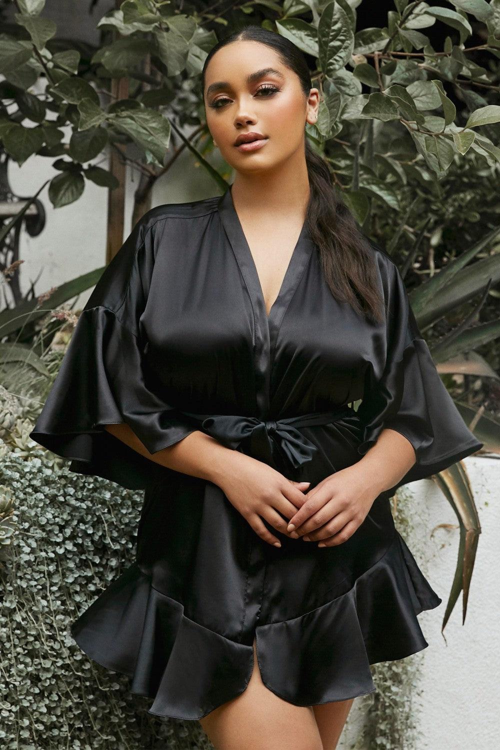 Luxury Soft Satin Robe - The Dress Outlet