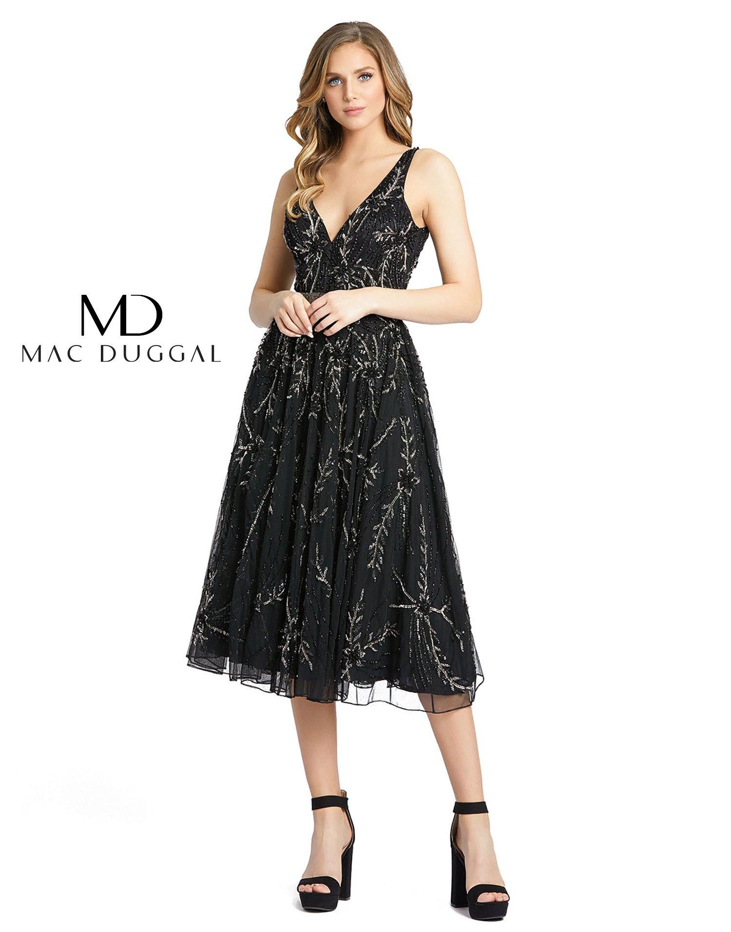 Mac Duggal 5320 Beaded Sleeveless Cocktail Dress