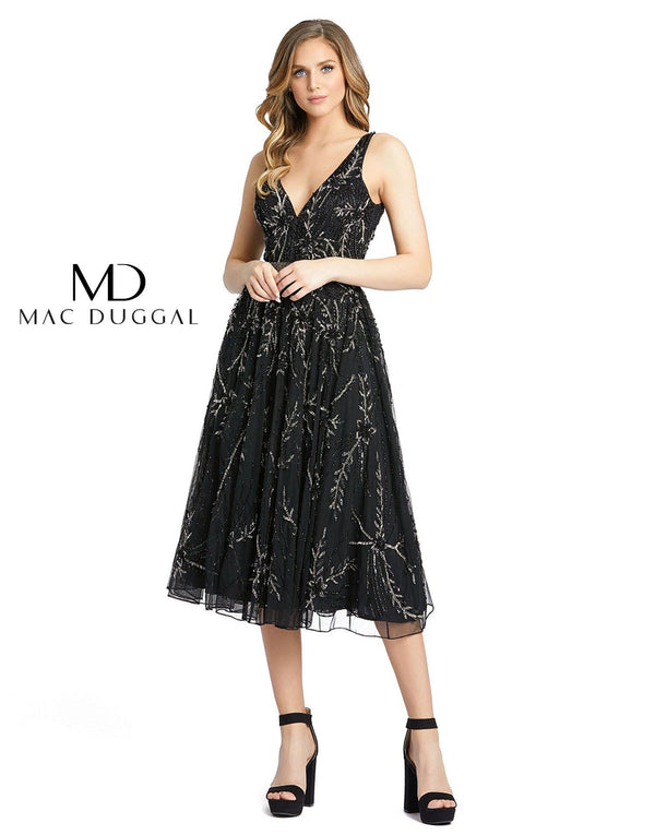 Beaded Sleeveless Cocktail Dress Beaded Detail Mac Duggal 5320