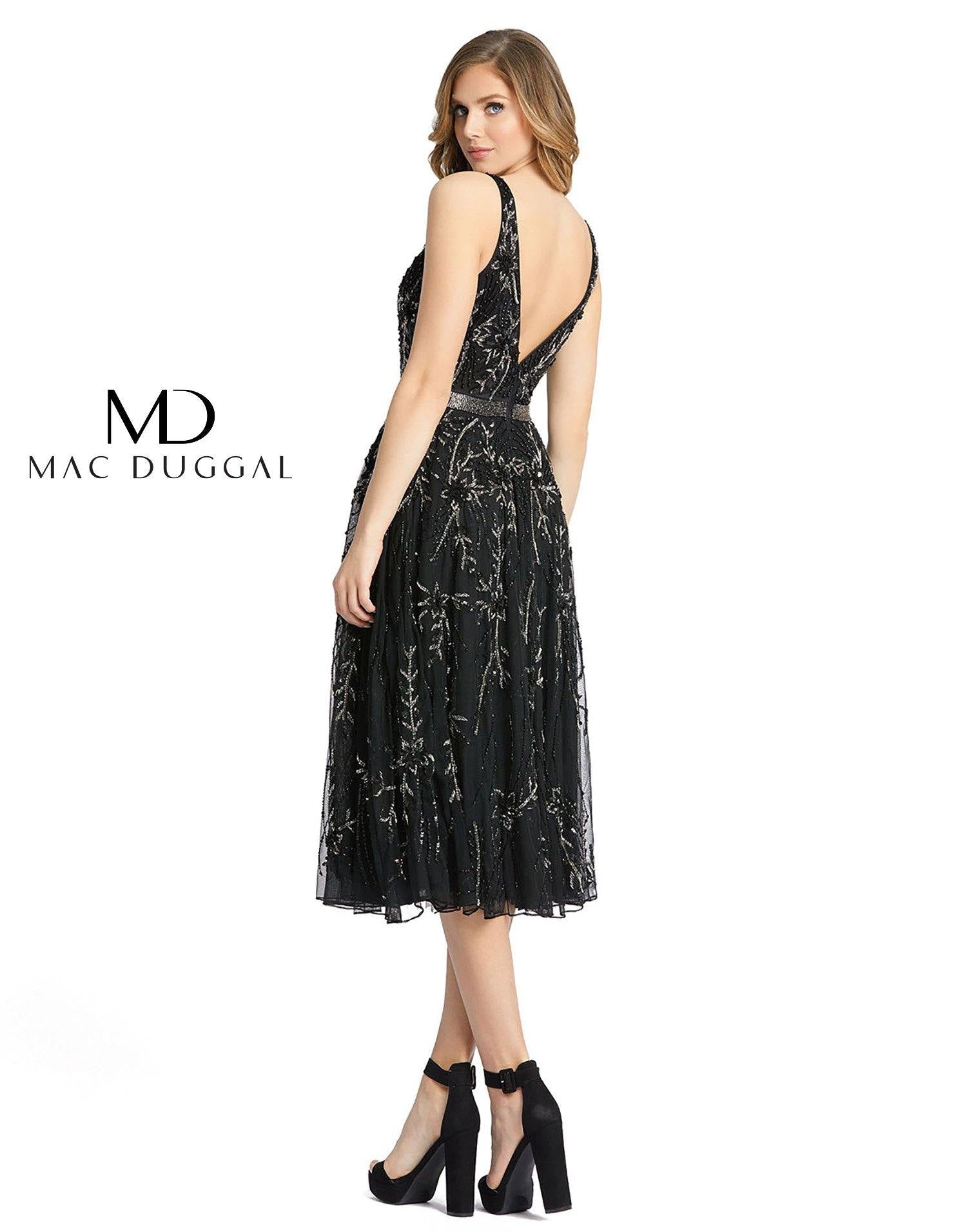 Mac Duggal 5320 Beaded Sleeveless Cocktail Dress