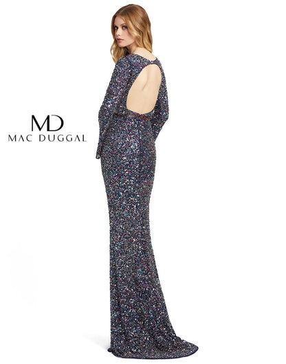Mac Duggal Bell Long Sleeve Evening Formal Dress - The Dress Outlet
