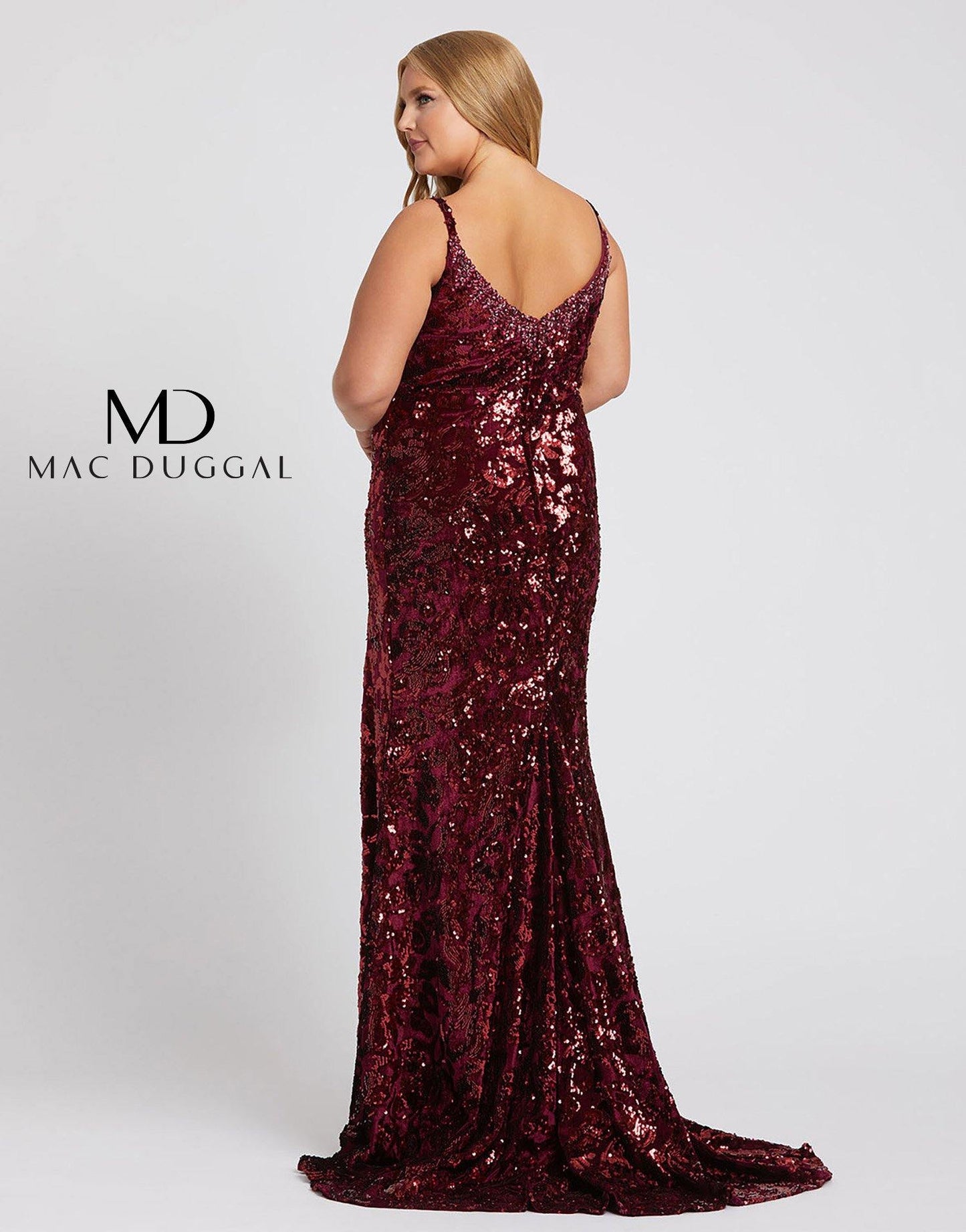 Mac Duggal Fabulous Long Plus Size Dress 77562F - The Dress Outlet