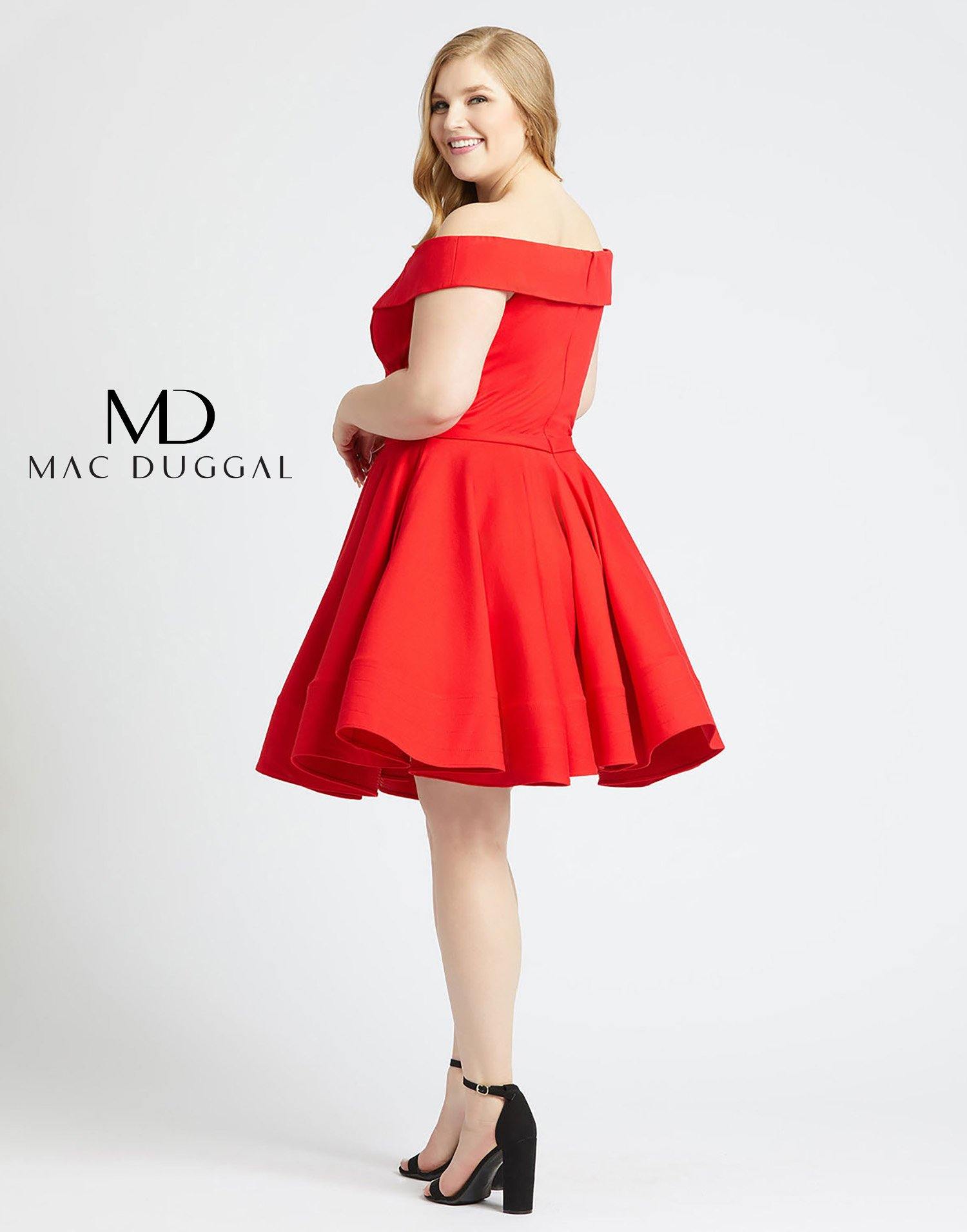 Mac Duggal Fabulous Short Plus Size Cocktail Dress - The Dress Outlet