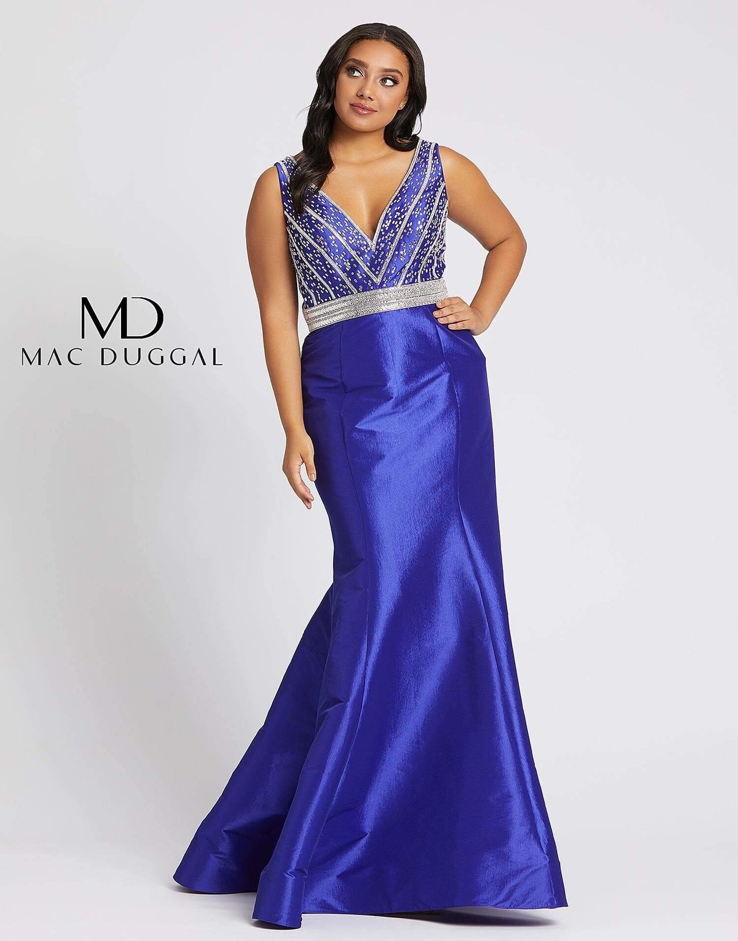Mac Duggal Fabulouss Long Plus Size Dress 48997F - The Dress Outlet