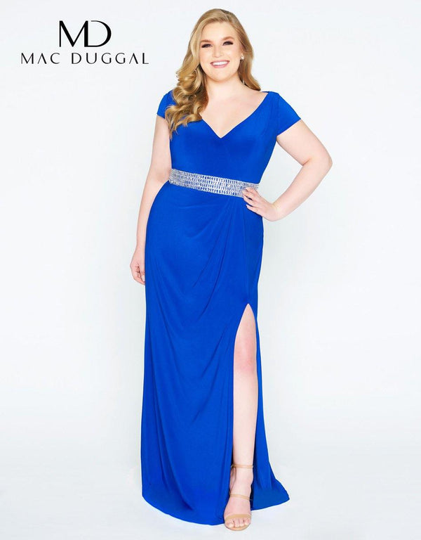 Fabulous Long Plus Size Dress Plus Size Mac Duggal 67604
