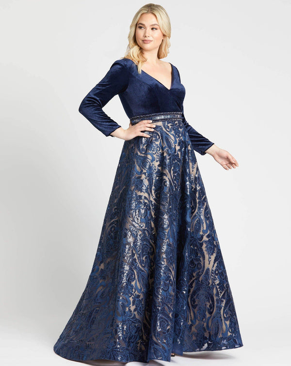 Fabulouss Long Plus Size Dress Plus Size Mac Duggal 67891