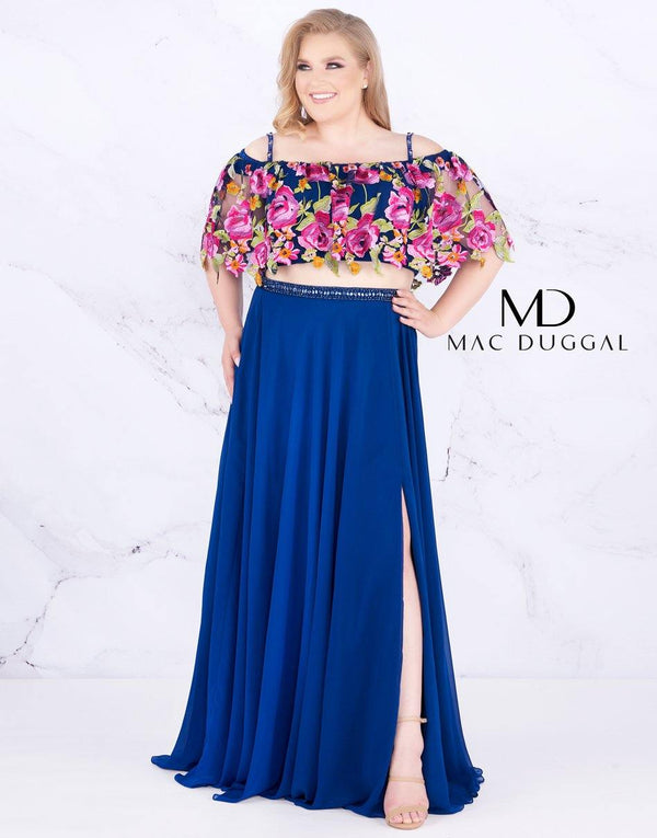 Fabulous Long Plus Size Dress Plus Size Mac Duggal 77521