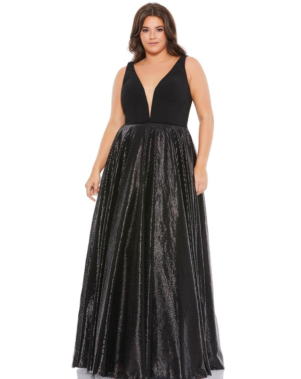 Fabulouss Plus Size Long Dress Plus Size Mac Duggal 49308