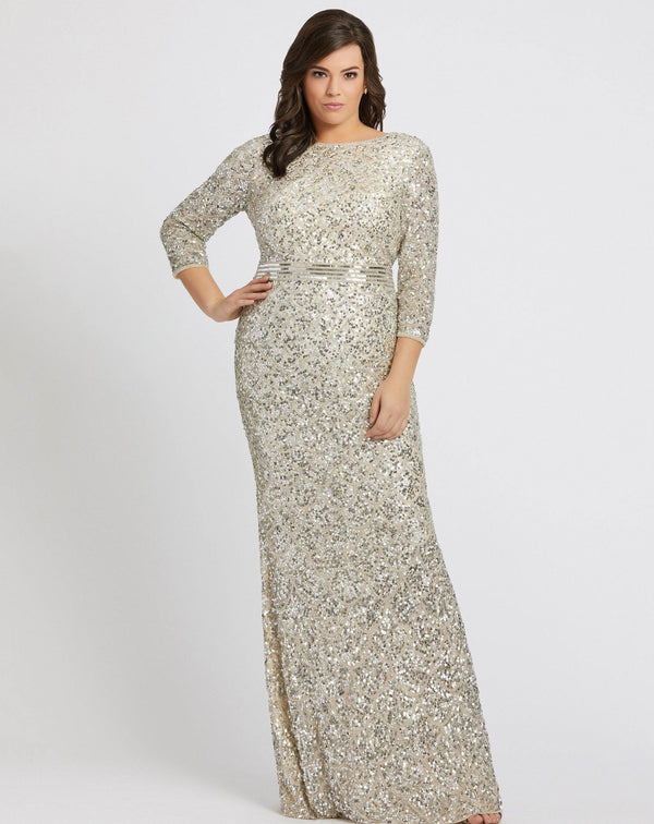Fabulouss Plus Size Long Dress Plus Size Mac Duggal 5025