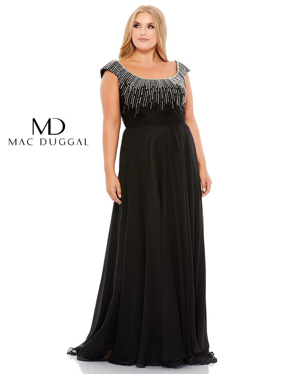 Fabulouss Plus Size Long Dress Plus Size Mac Duggal 67735
