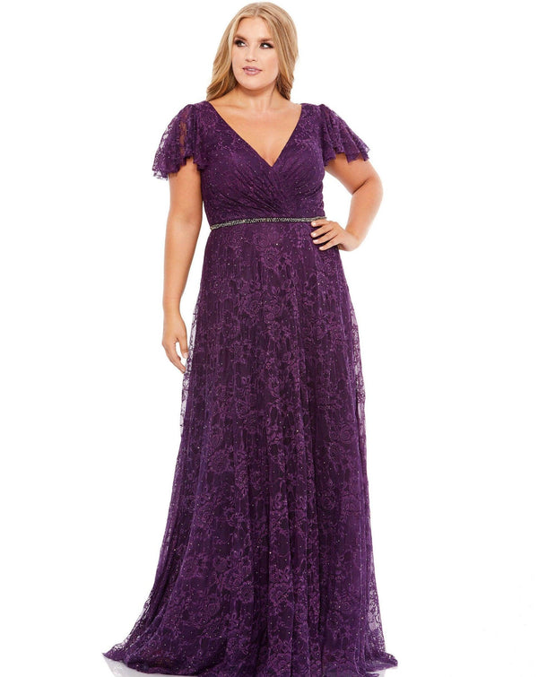 Fabulouss Plus Size Long Dress Plus Size Mac Duggal 67761