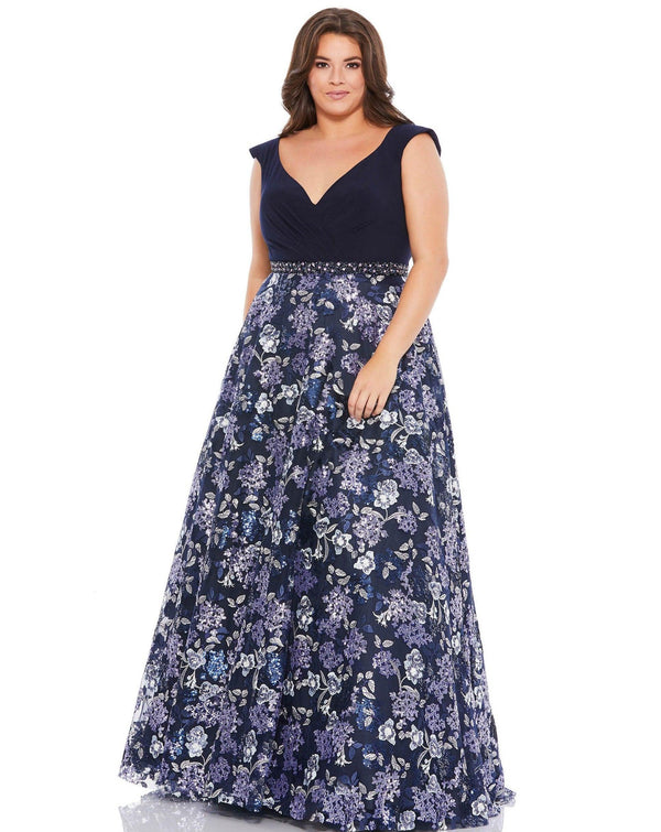 Fabulouss Plus Size Long Dress Plus Size Mac Duggal 67764
