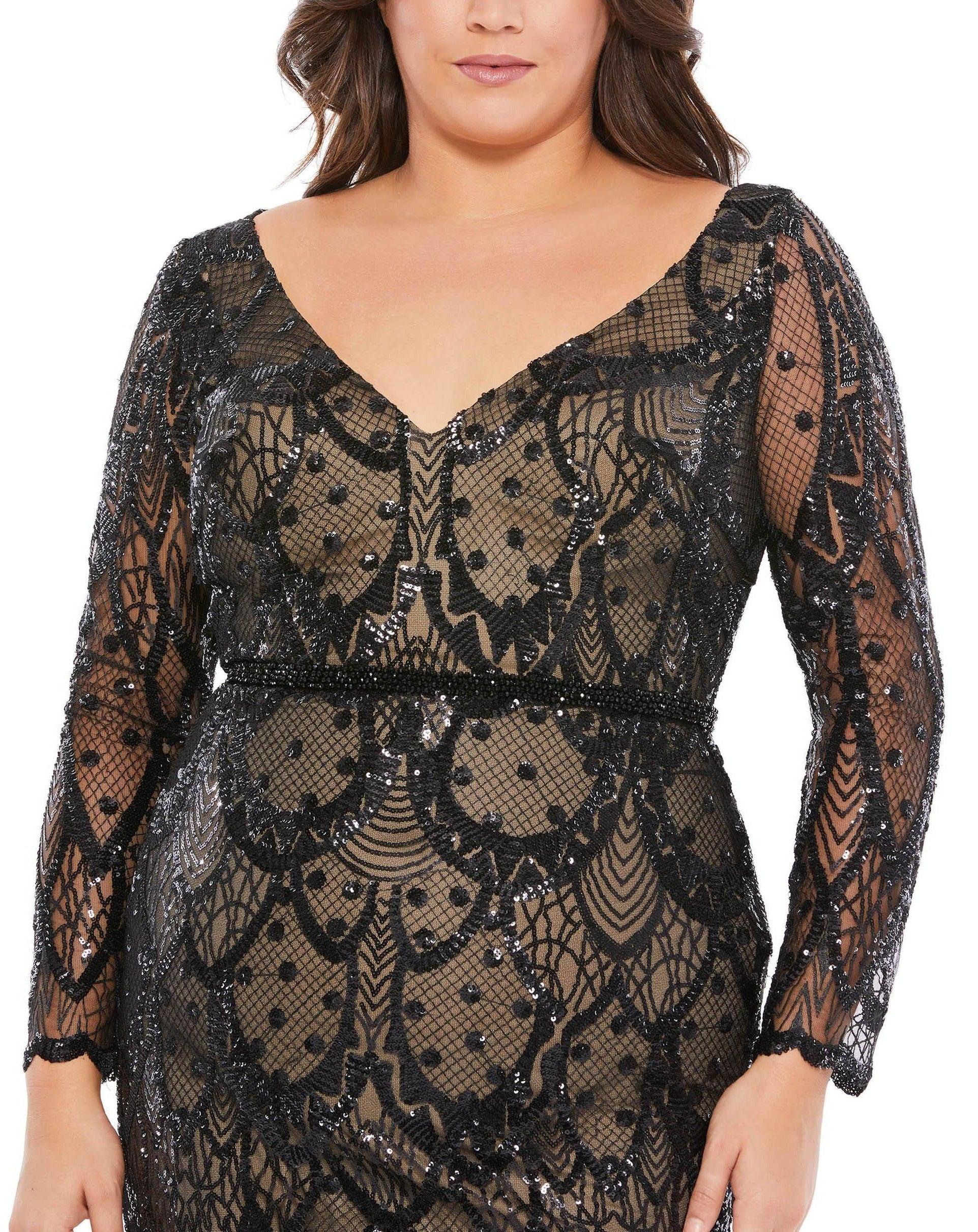 Mac Duggal Fabulouss Plus Size Long Dress Sale