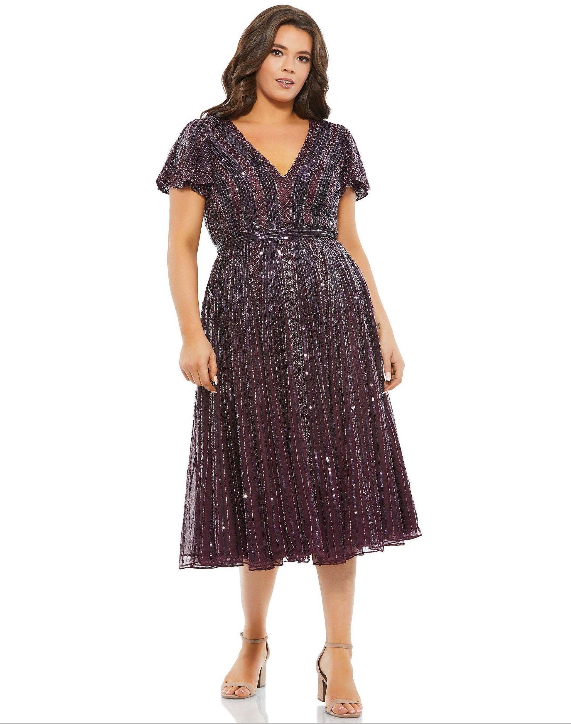 Mac Duggal Fabulouss Short Plus Size Dress 5522 - The Dress Outlet