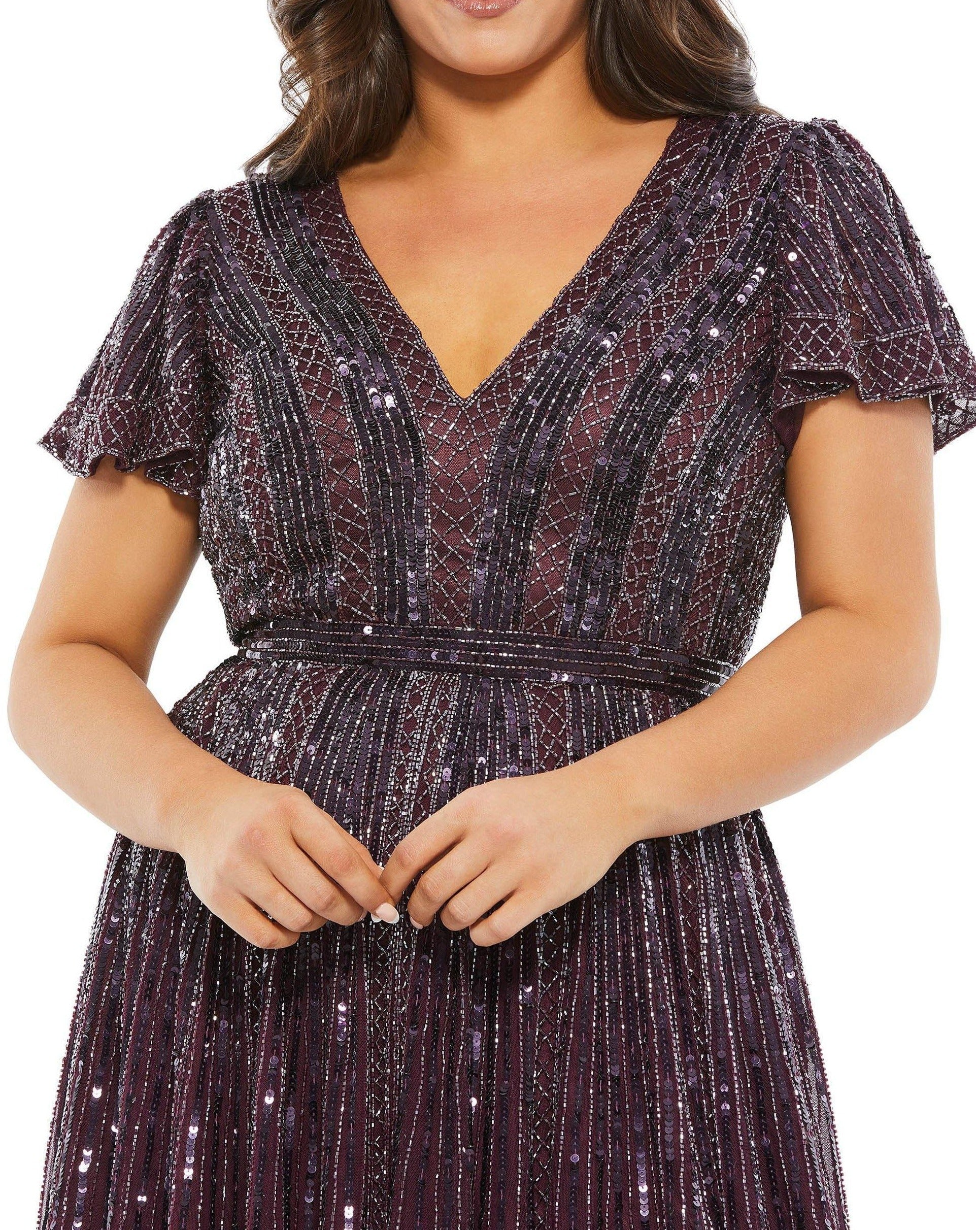 Mac Duggal Fabulouss Short Plus Size Dress 5522 - The Dress Outlet
