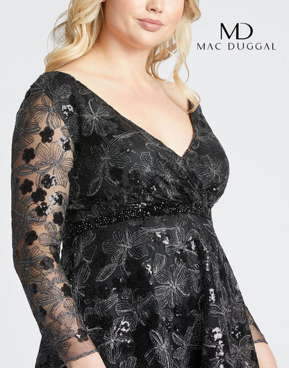 Mac Duggal Fabulouss Short Plus Size Dress 67541 - The Dress Outlet