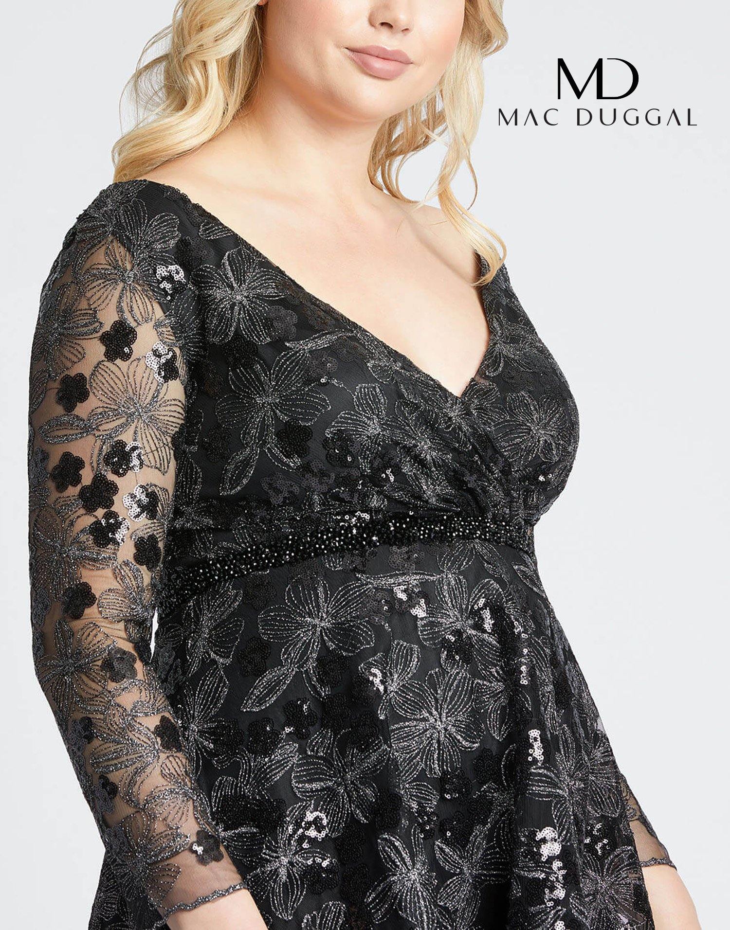 Mac Duggal 67541 Fabulouss Short Plus Size Dress