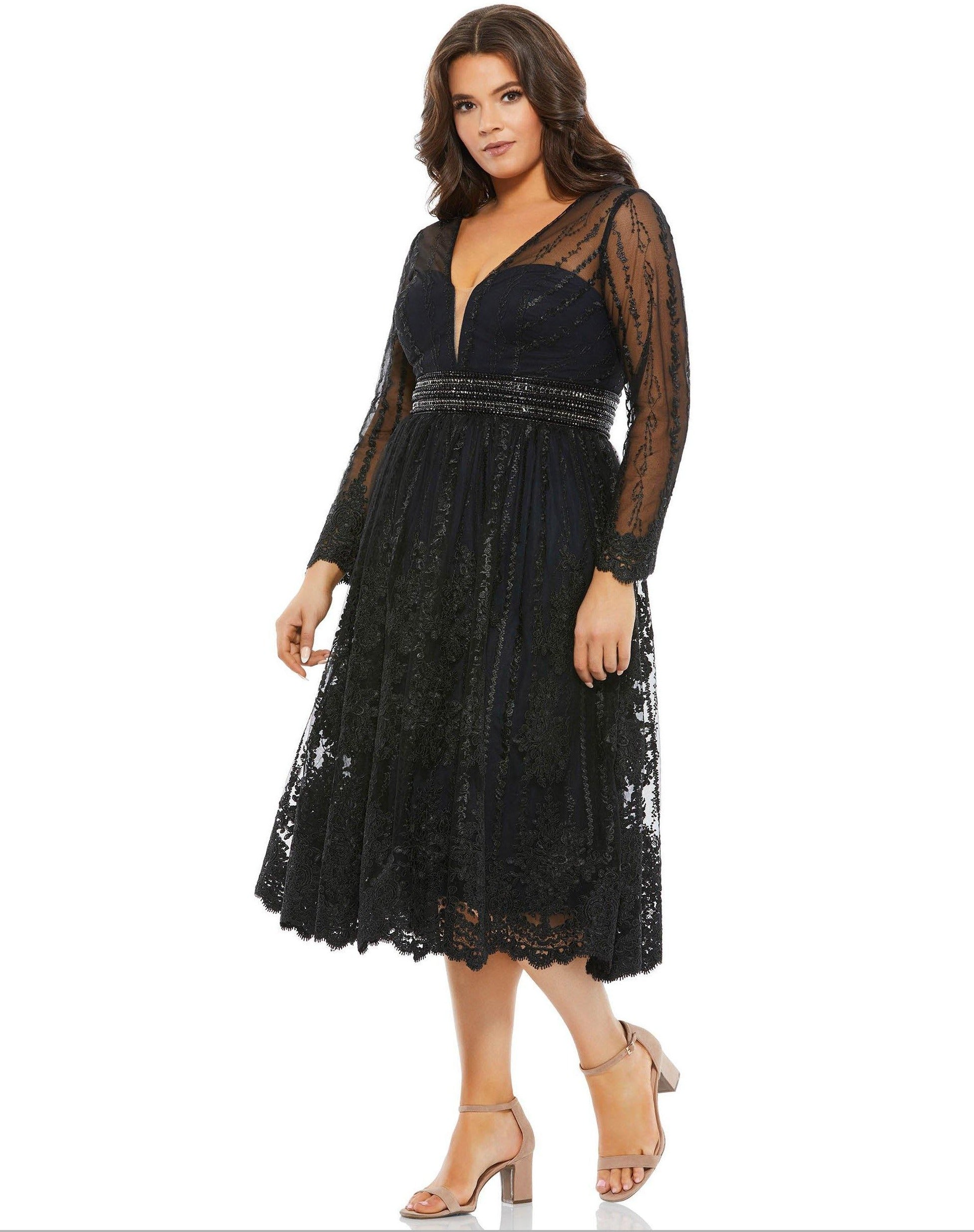 Mac Duggal Fabulouss Short Plus Size Dress 67902 - The Dress Outlet