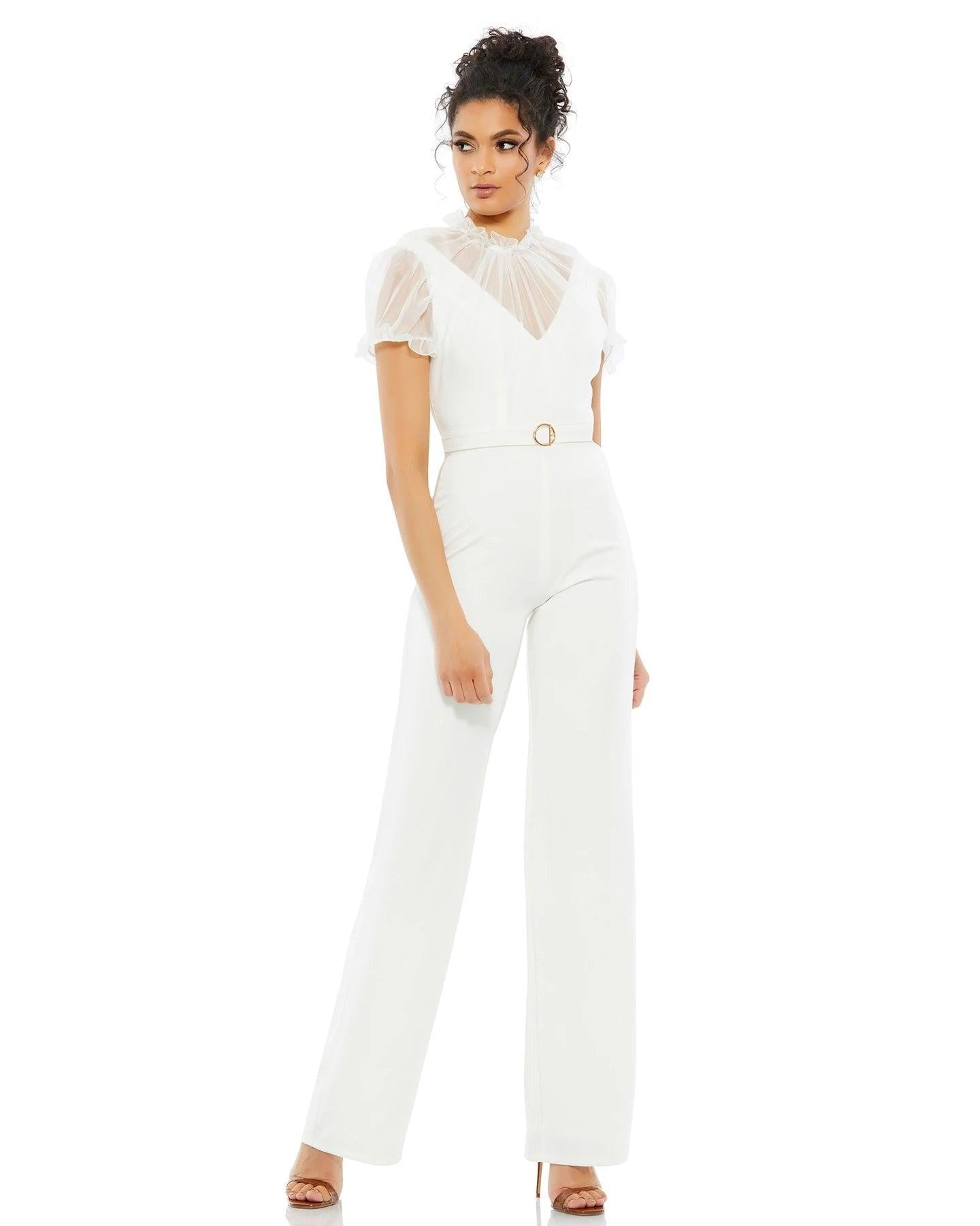 Mac Duggal 26621 Formal Cap Sleeve Jumpsuit