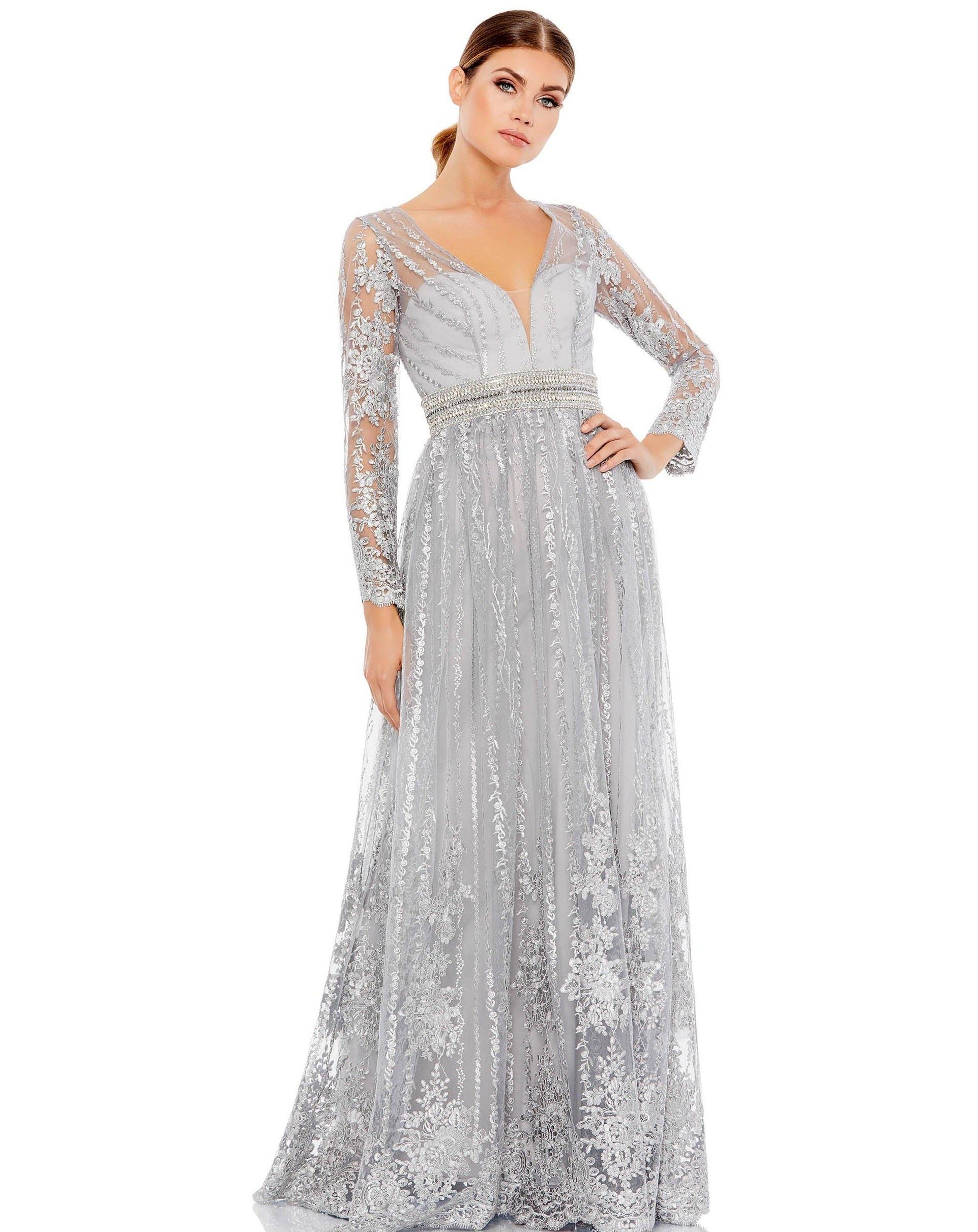 Mac Duggal 66591 Formal Long Sleeve Evening Dress