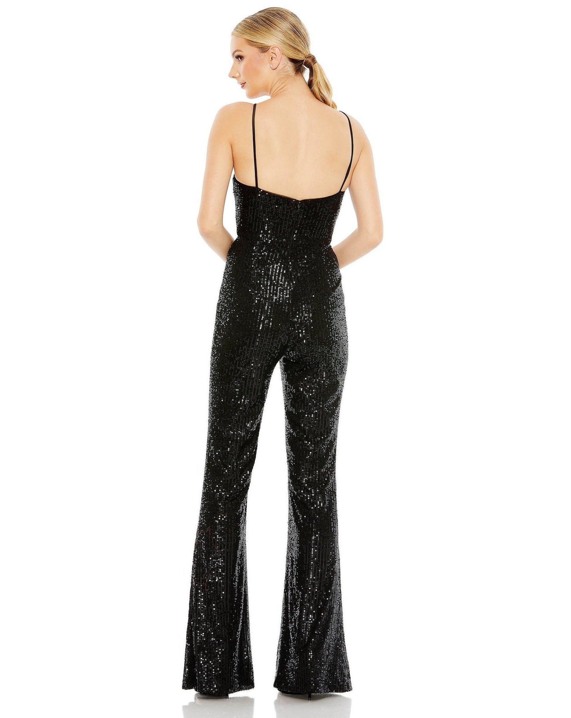 Mac Duggal 42017 Formal Spaghetti Strap Jumpsuit