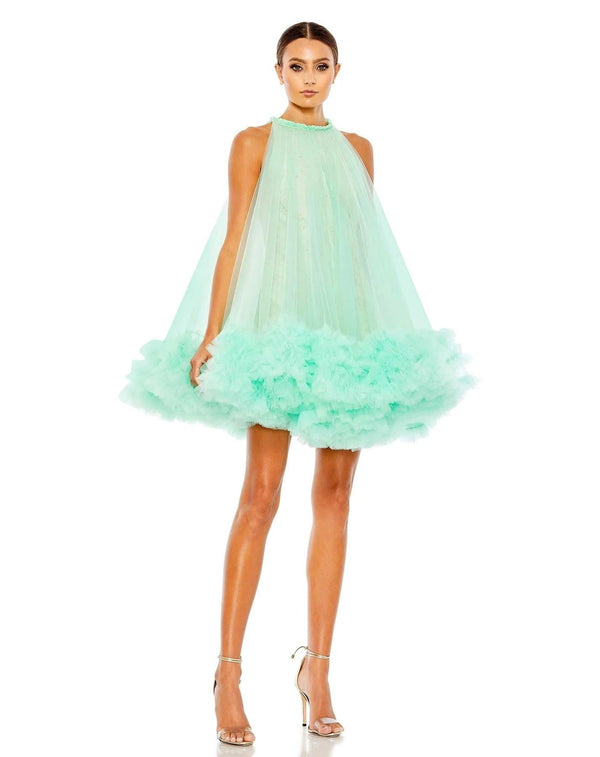 Halter Short Cocktail Dress Halter Neckline Mac Duggal 67954
