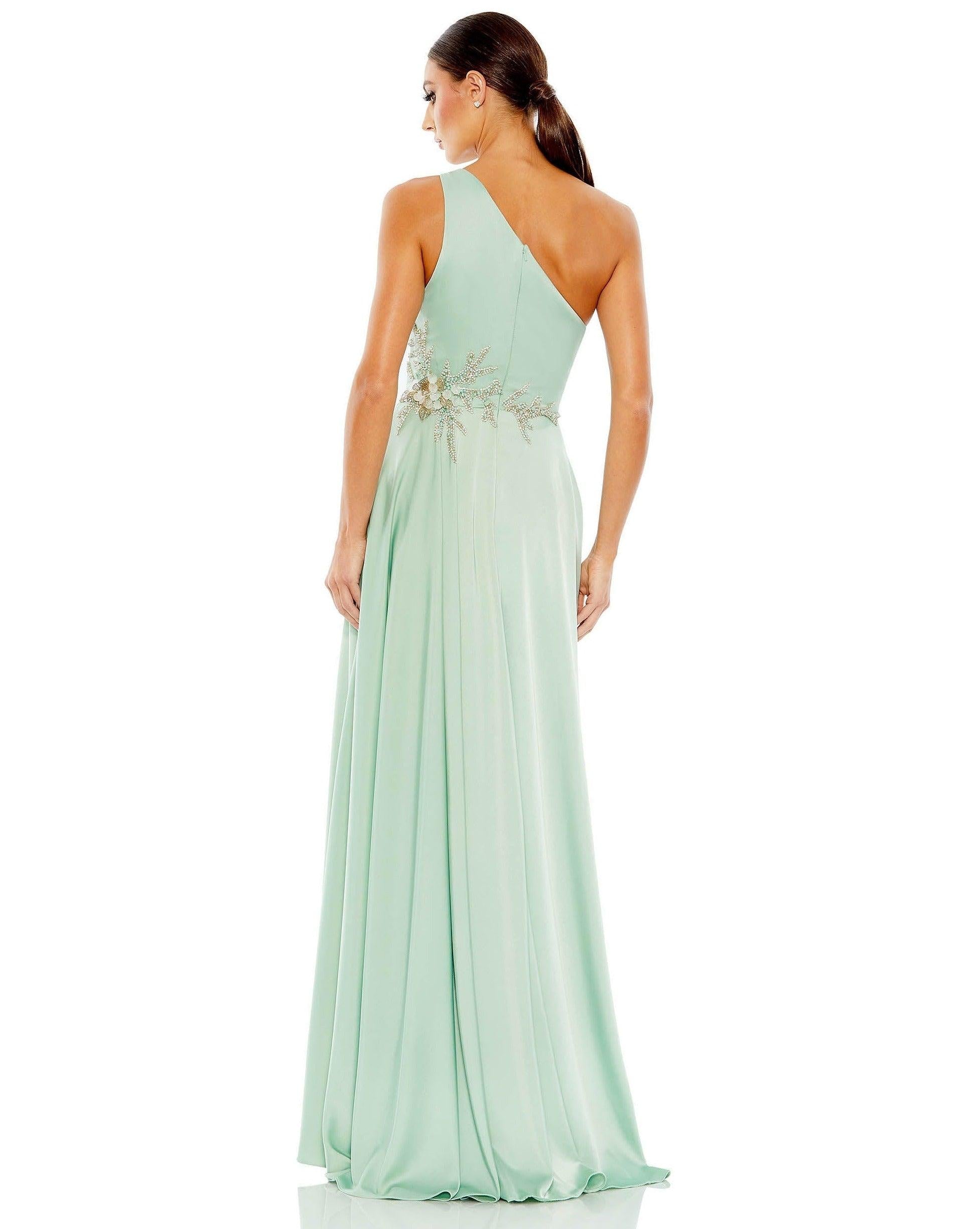 Mac Duggal High Low One Shoulder Prom Gown 11262 - The Dress Outlet