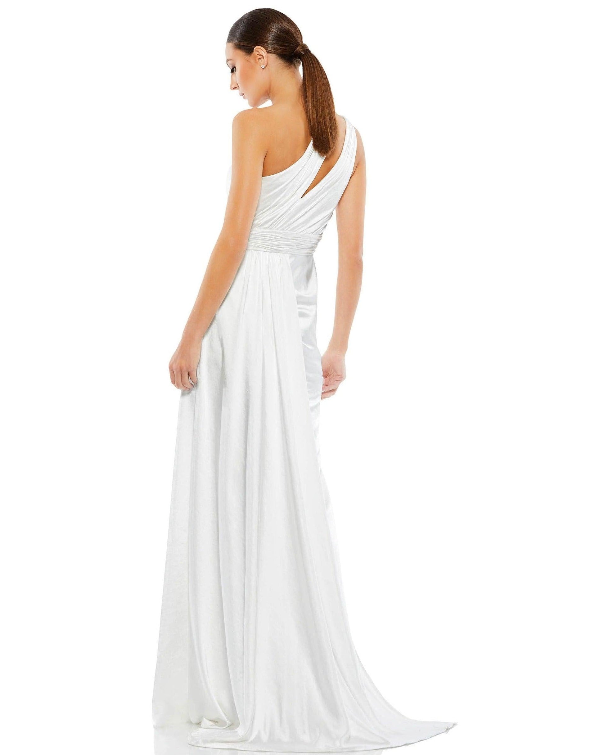Mac Duggal 49006 High Low One Shoulder Prom Gown