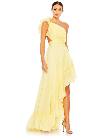 Mac Duggal High Low One Shoulder Prom Gown 67989 - The Dress Outlet