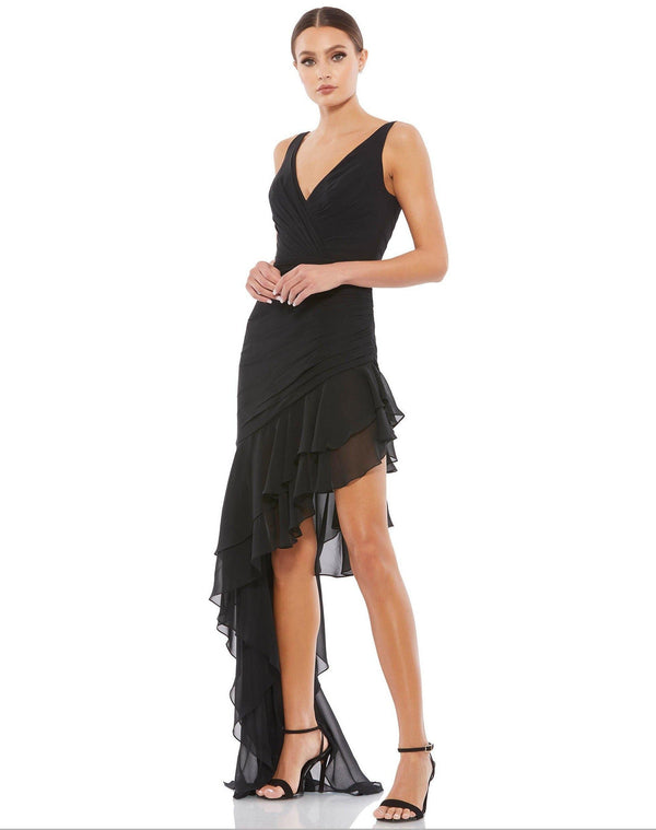 High Low Sleeveless Cocktail Dress High Low Detail Mac Duggal 49487