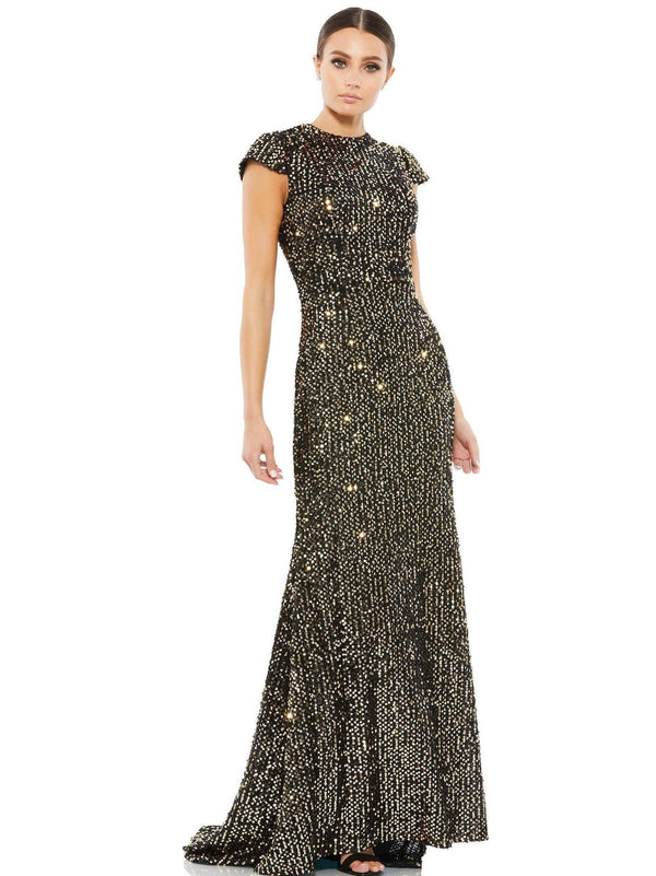 Long Cap Sleeve Formal Dress Cap Sleeves Mac Duggal 26647