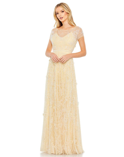 Mac Duggal Long Cap Sleeve Formal Dress 93685 - The Dress Outlet