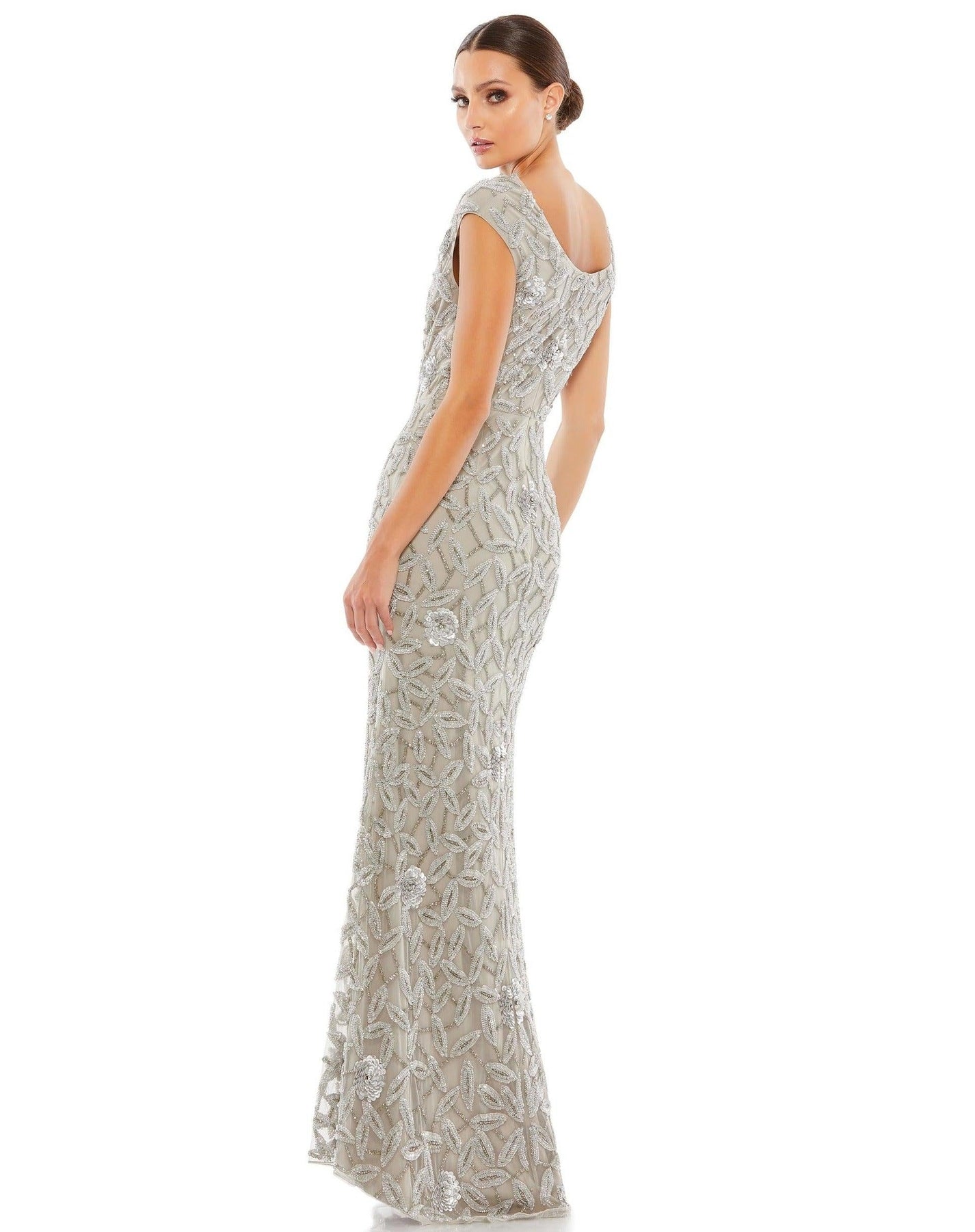 Mac Duggal Long Cap Sleeve Formal Gown 93537 Sale - The Dress Outlet