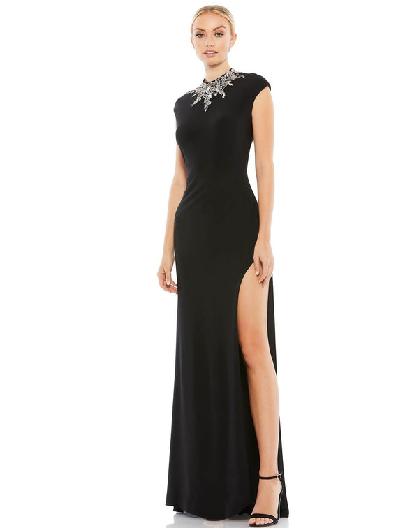 Long Cap Sleeve Formal Prom Dress Cap Sleeves Mac Duggal 41018