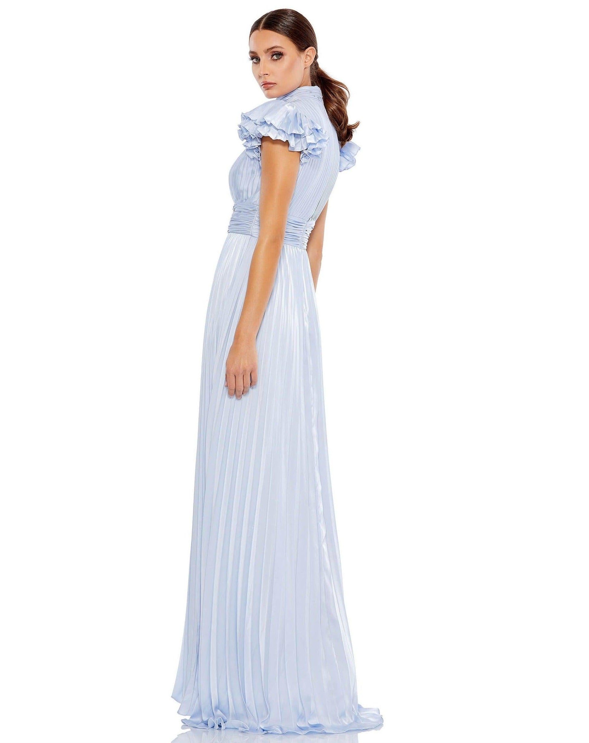 Mac Duggal 26536 Long Cap Sleeve Formal Prom Gown