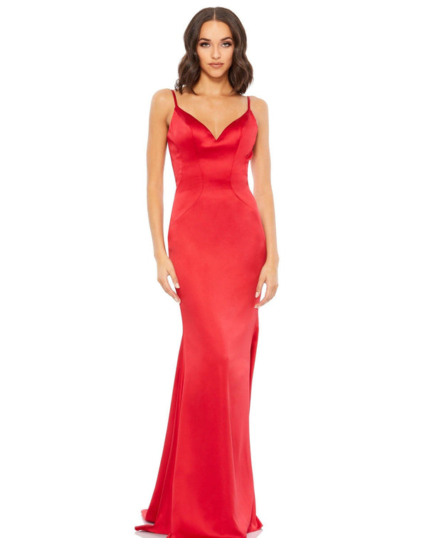Long Fitted Formal Taffeta Dress Fitted Silhouette Mac Duggal 67814