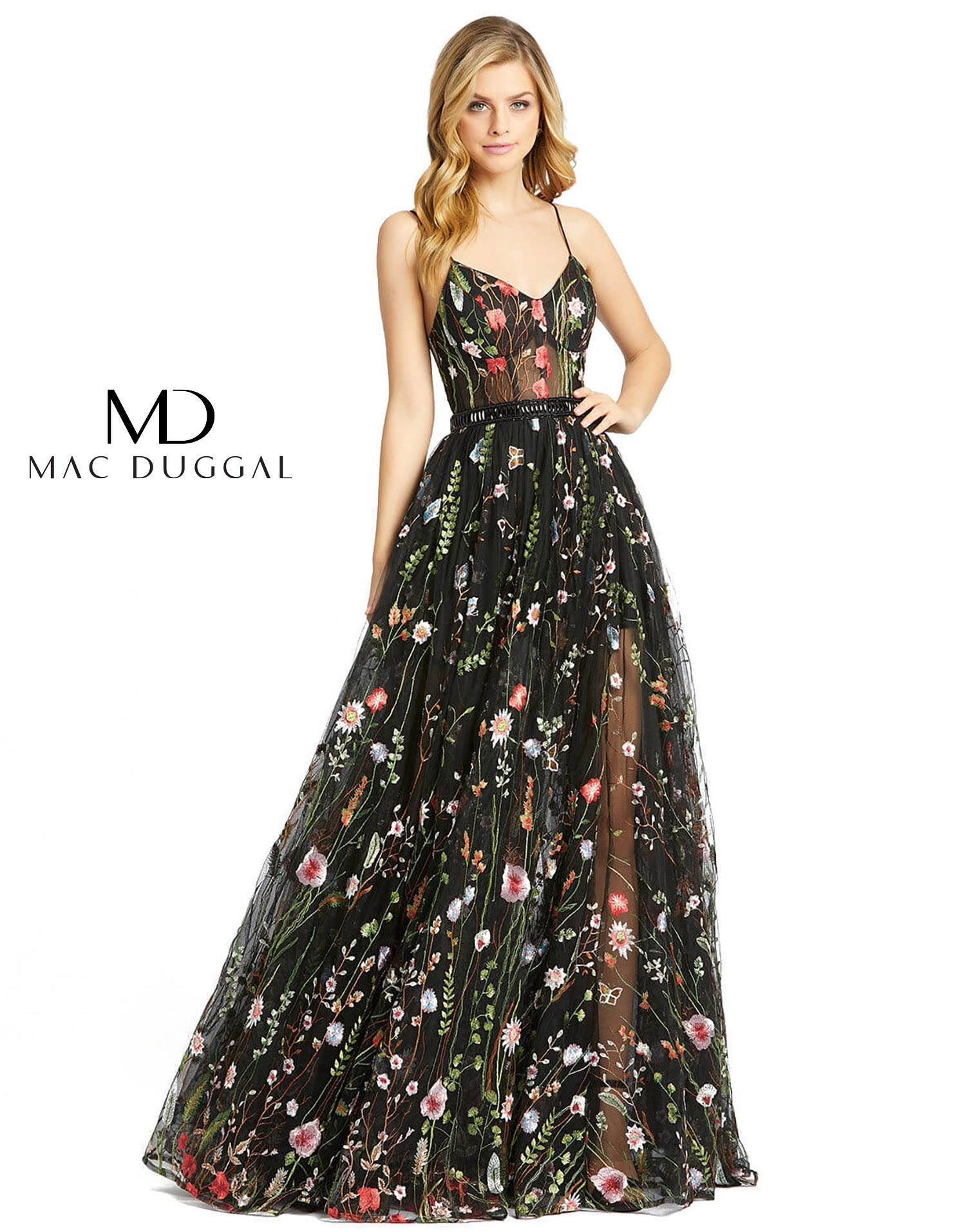 Mac Duggal 62989 Long Floral Formal Dress