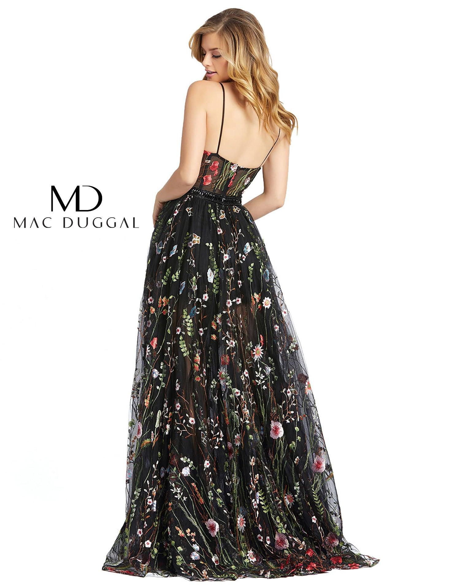 Mac Duggal 62989 Long Floral Formal Dress