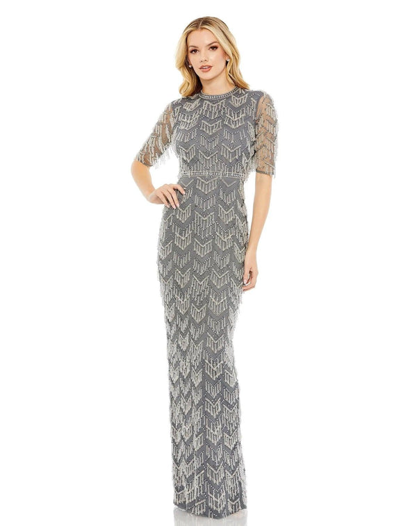 Long Formal Beaded Dress Beaded Detail Mac Duggal 93804