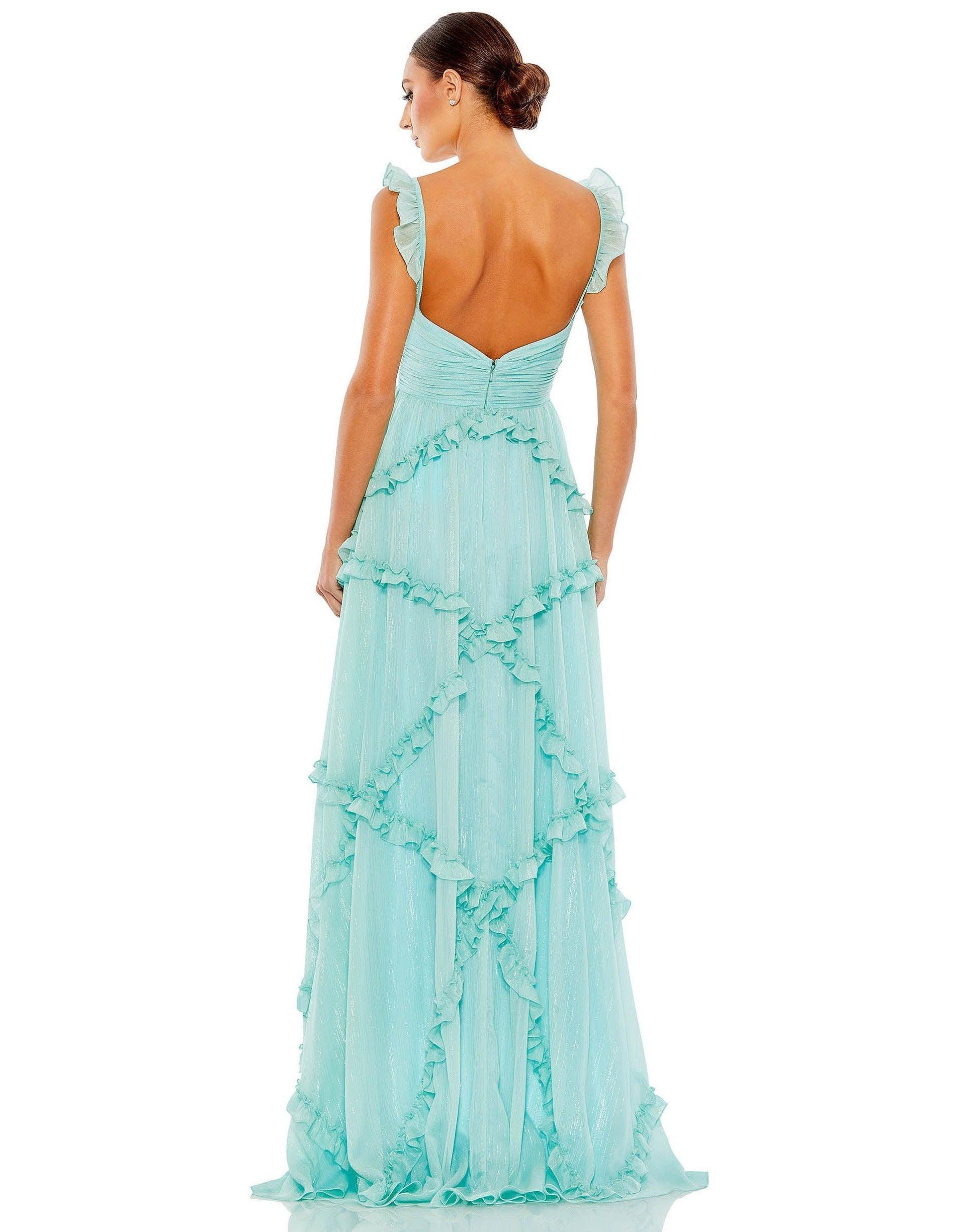 Mac Duggal 68093 Long Formal Chiffon Dress