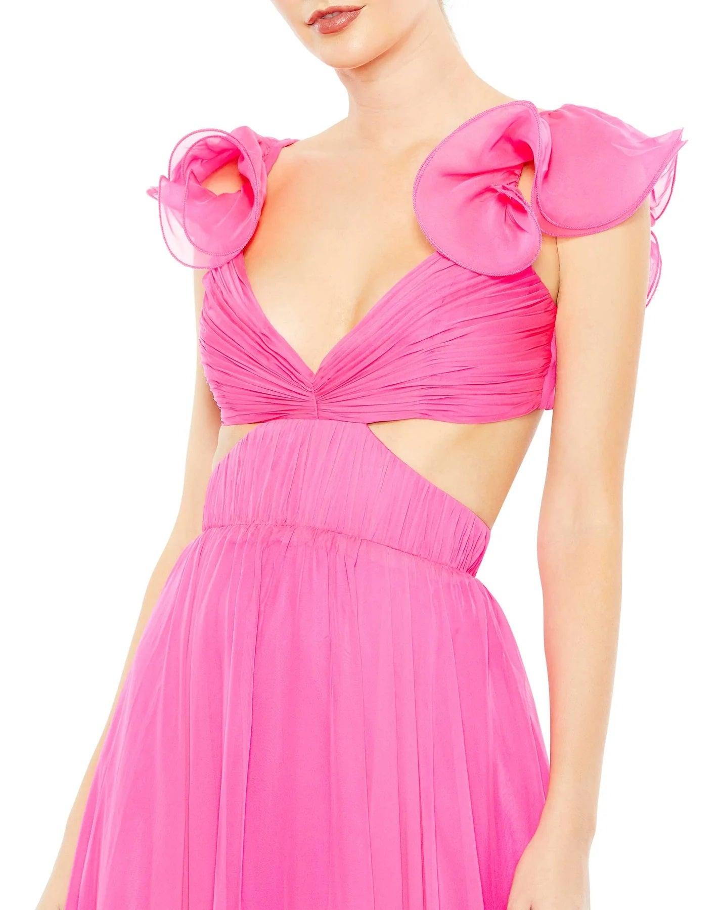 Mac Duggal 70254 Long Formal Chiffon Prom Dress