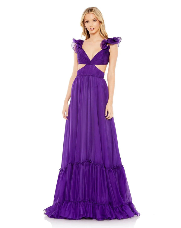 Long Formal Chiffon Prom Dress Chiffon Fabric Mac Duggal 70254